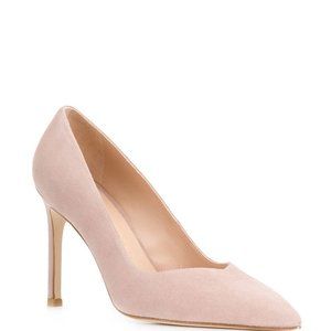 Stuart Weitzman Blush Suede Point Toe Pump SIze 8